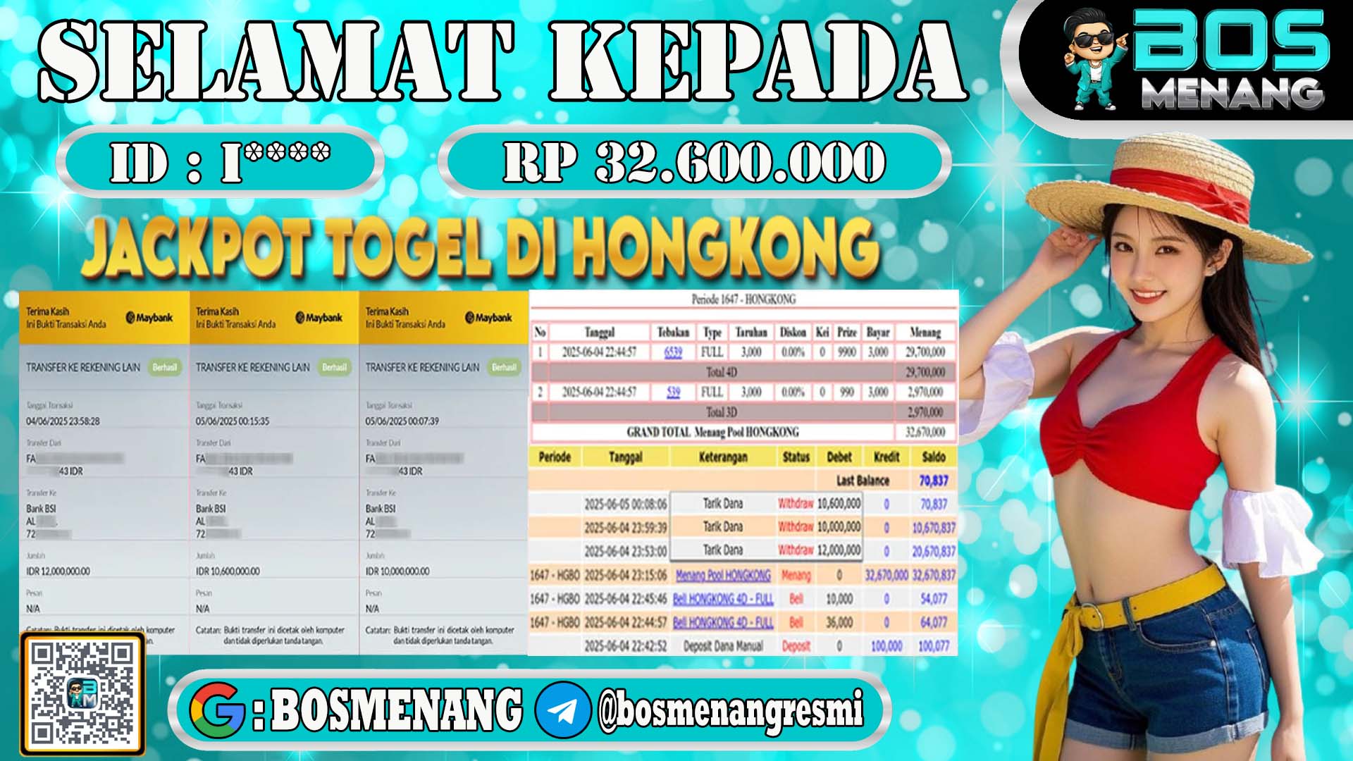 jackpot togel hongkong member BOSMENANG