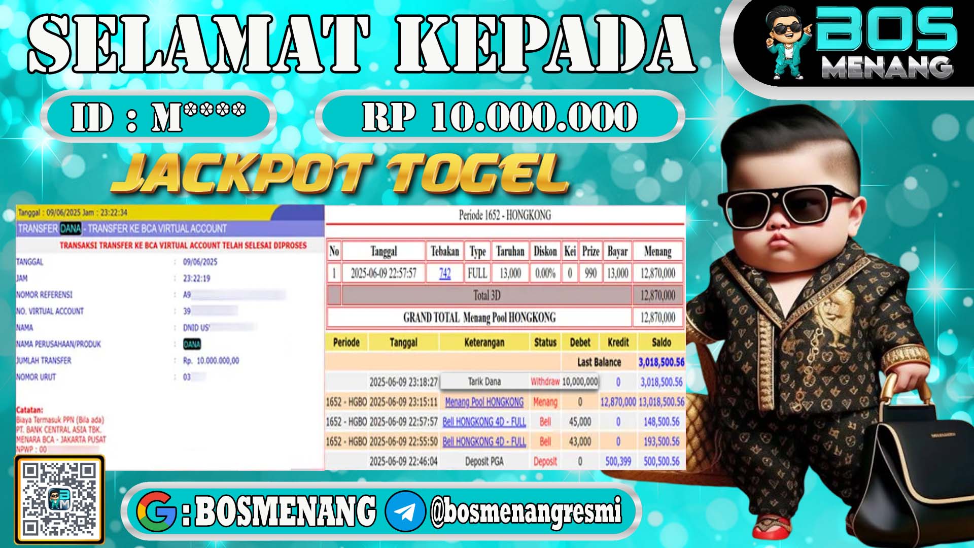 bukti pembayaran jackpot togel pasaran hongkong member BOSMENANG
